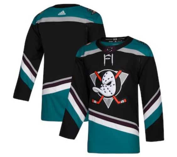 Anaheim Ducks Blank Black Teal Stitched Jersey