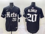 New York Mets #20 Pete Alonso Black 'Gotham Gothic Edition' Vapor Premier Limited Stitched Jersey