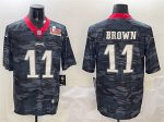 Philadelphia Eagles #11 A. J. Brown Black 2025 Super Bowl LIX Patch Camo Vapor Untouchable Limited Stitched Jersey
