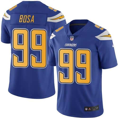Chargers #99 Joey Bosa Electric Blue Stitched Limited Rush Nike Jersey