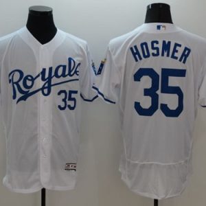 Royals #35 Eric Hosmer White Flexbase Authentic Collection Stitched Jersey