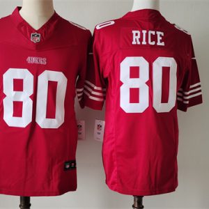 San Francisco 49ers #80 Jerry Rice Red 2023 F.U.S.E. Vapor Untouchable Limited Stitched Jersey