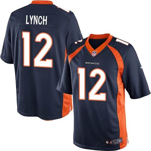 Broncos #12 Paxton Lynch Navy Blue Alternate Stitched Limited Nike Jersey