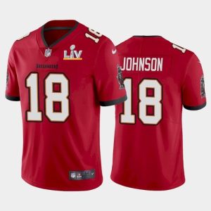 Tampa Bay Buccaneers #18 Tyler Johnson Red 2021 Super Bowl LV Limited Stitched Jersey