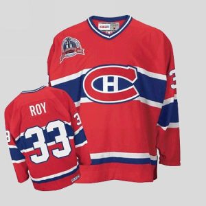 Canadiens #33 Patrick Roy Stitched Red CCM Jersey