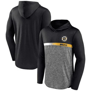Boston Bruins Black Podium Defender Pullover Hoodie