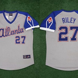 Atlanta Braves #27 Austin Riley Gray Cool Base Stitched Jersey