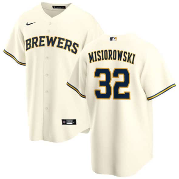 Milwaukee Brewers #32 Jacob Misiorowski Cream 2025 Stitched Jersey