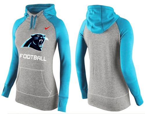 Nike Carolina Panthers Performance Hoodie Grey Light Blue_1