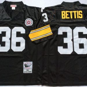 Mitchell Ness Steelers #36 Jerome Bettis Black Stitched Throwback Jersey