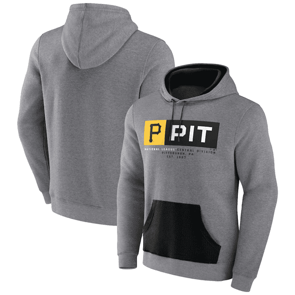 Pittsburgh Pirates Heathered Gray Iconic Steppin Up Fleece Pullover Hoodie