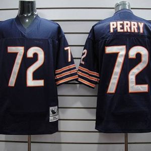 Mitchell Ness Bears #72 William Perry Blue Stitched Throwback Jersey