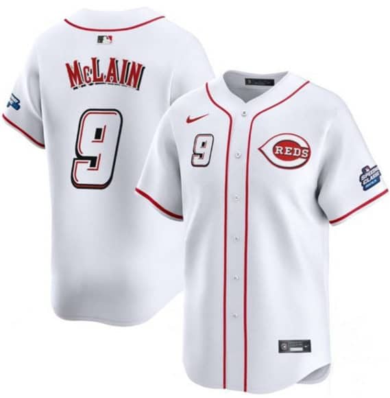 Cincinnati Reds #9 Matt McLain White 2025 Speedway Classic Home Limited Stitched Jersey