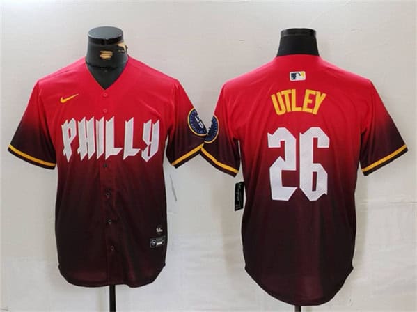 Philadelphia Phillies #26 Chase Utley Red 2024 City Connect Limited Stitched Jersey
