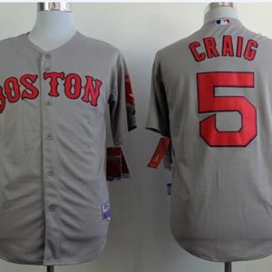 Red Sox #5 Allen Craig Grey Cool Base Stitched Jersey