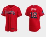Atlanta Braves #12 Jorge Soler 2021 Red World Series Champions Flex Base Stitched Jersey
