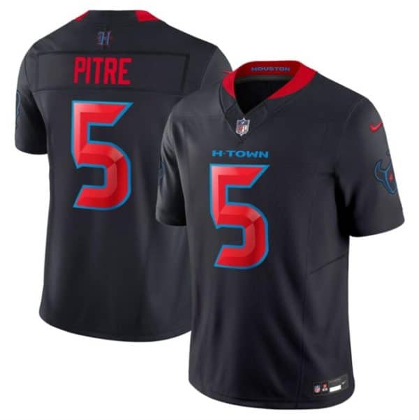Houston Texans #5 Jalen Pitre Navy 2024 2nd Alternate F.U.S.E Vapor Stitched Jersey