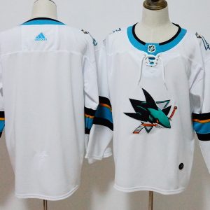 San Jose Sharks White Stitched Adidas Jersey