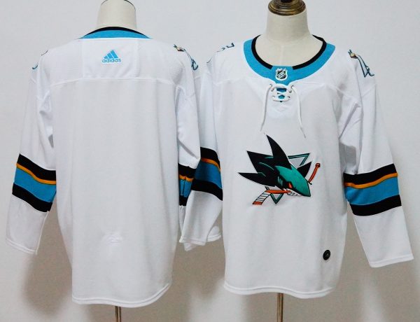 San Jose Sharks White Stitched Adidas Jersey