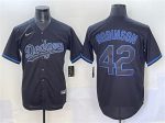 Los Angeles Dodgers #42 Jackie Robinson Black Fashion Stitched Jersey