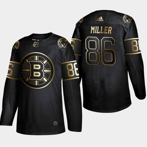 Boston Bruins #86 Kevan Miller Black Golden Edition Stitched Jersey