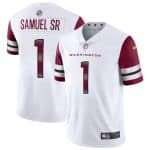 Washington Commanders #1 Deebo Samuel Sr White 2025 Vapor Limited Stitched Jersey