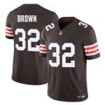 Cleveland Browns #32 Jim Brown Brown F.U.S.E. Vapor Limited Football Stitched Jersey