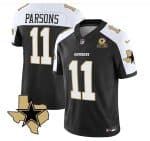 Dallas Cowboys #11 Micah Parsons 2023 F.U.S.E. Black White With Established In 1960 Patch Stitched Jersey