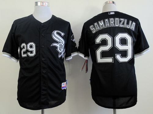 White Sox #29 Jeff Samardzija Black Cool Base Stitched Jerseys