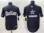 Dallas Cowboys Team Big Logo Black 'Gothic Lone Star Edition' Limited Stitched Jersey