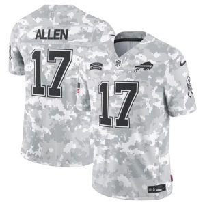 Buffalo Bills #17 Josh Allen Arctic Camo 2024 F.U.S.E. Salute To Service Limited Stitched Jersey