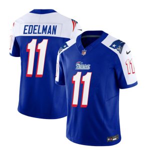 New England Patriots #11 Julian Edelman Blue White 2023 F.U.S.E. Vapor Limited Stitched Jersey