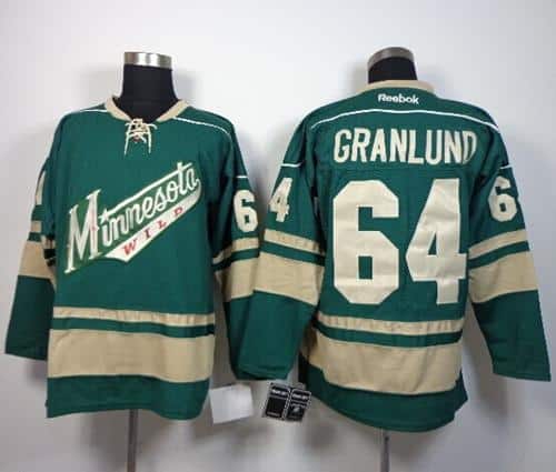 Wild #64 Mikael Granlund Green Stitched Jersey