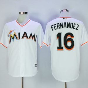 Marlins #16 Jose Fernandez White New Cool Base Stitched Jersey