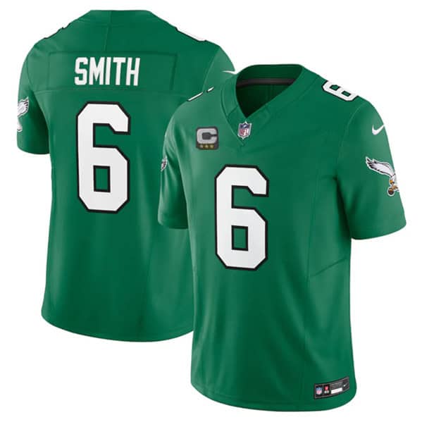Philadelphia Eagles #6 DeVonta Smith Green 2023 F.U.S.E. With C Patch Vapor Untouchable Stitched Jersey