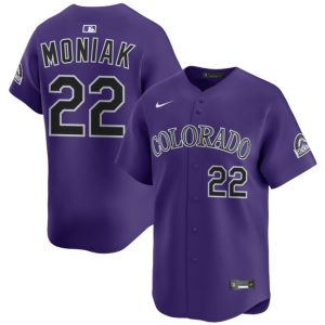 Colorado Rockies #22 Mickey Moniak Purple Limited Stitched Jersey