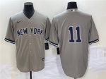 New York Yankees #11 Anthony Volpe Gray Cool Base Stitched Jersey