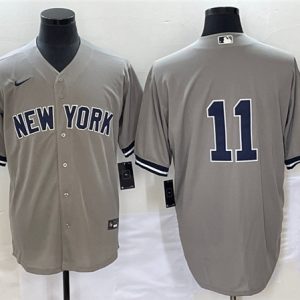 New York Yankees #11 Anthony Volpe Gray Cool Base Stitched Jersey