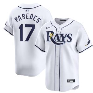 Tampa Bay Rays #17 Isaac Paredes White Home Limited Stitched Jersey