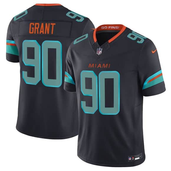 Miami Dolphins #90 Kenneth Grant Black 2025 F.U.S.E. ¡°Rivalries¡± Vapor Limited Football Stitched Jersey