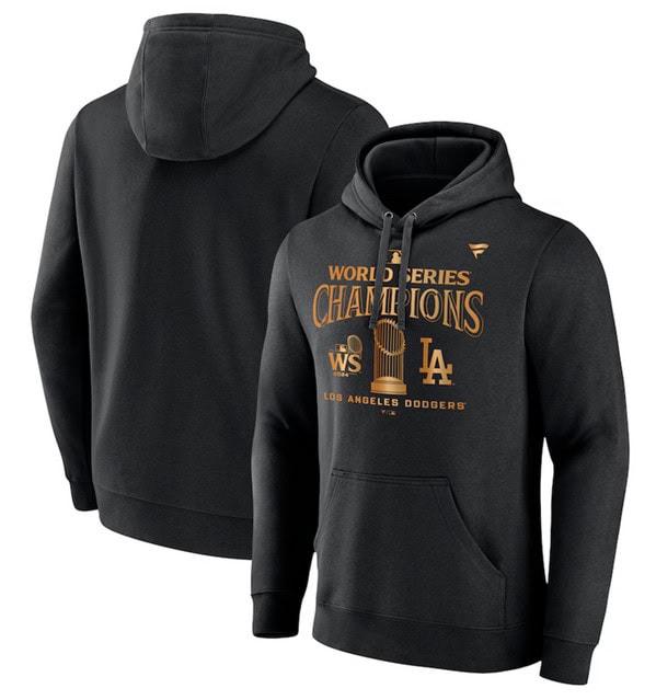Los Angeles Dodgers Black 2024 World Series Champions Locker Room Parade Pullover Hoodie