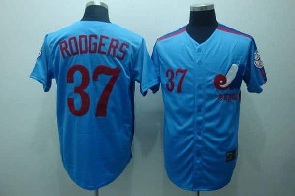 Mitchell And Ness Expos #37 Steve Rogers Blue Stitched Throwback Jersey