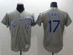 Royals #17 Wade Davis Grey Flexbase Authentic Collection Stitched Jersey