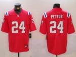 New England Patriots #24 Dell Pettus Red Vapor Limited Stitched Jersey