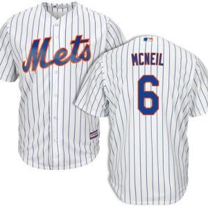 New York Mets #6 Jeff Mcneil White Cool Base Stitched Jersey