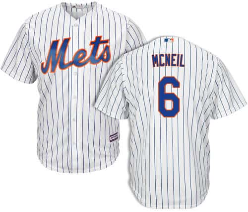New York Mets #6 Jeff Mcneil White Cool Base Stitched Jersey