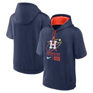 Houston Astros Navy City Connect Short Sleeve Pullover Hoodie