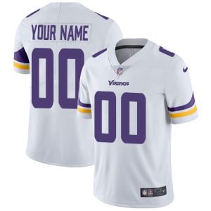 Vikings Customized White Vapor Untouchable Limited Stitched Jersey