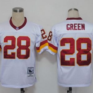 Mitchell And Ness Redskins #28 Darrell Green White Stitched Jersey
