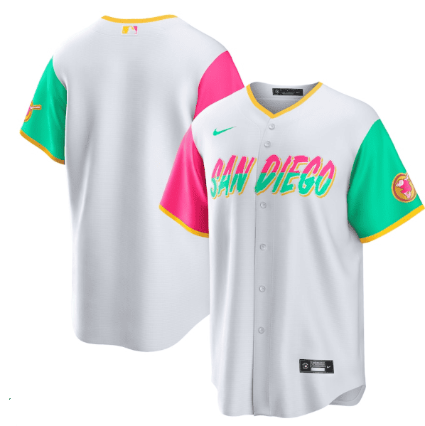 San Diego Padres Blank 2022 White City Connect Cool Base Stitched Jersey